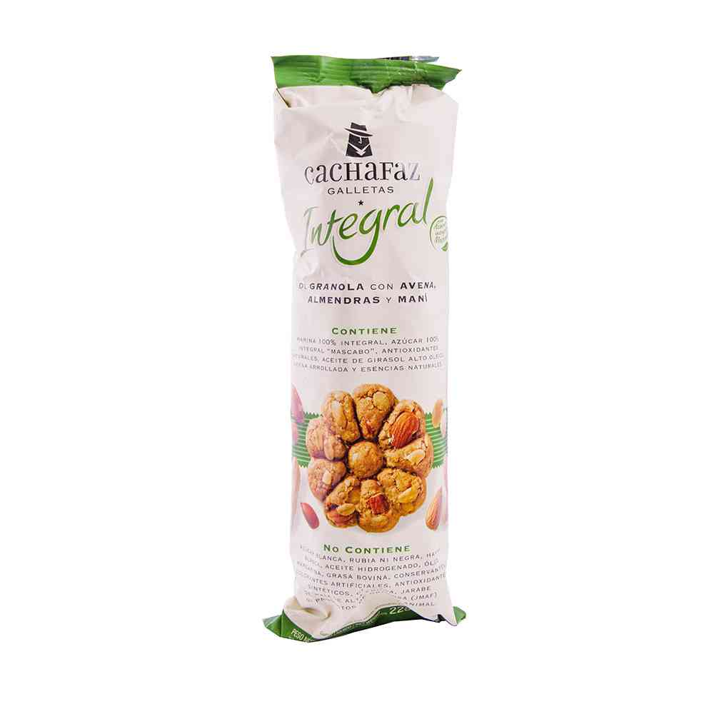 Galletitas integrales granola/avena/almendra/mani 225g - Cachafaz