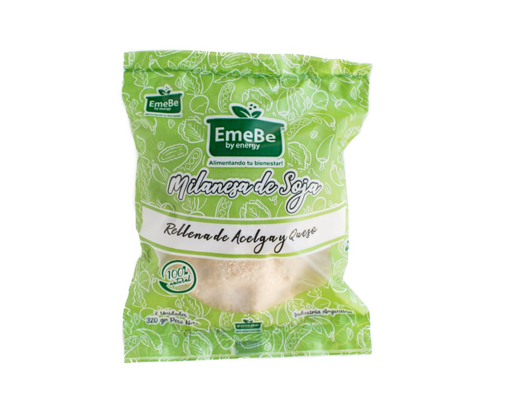 Milanesas de soja acelga/queso 2 unid. - EmeBe
