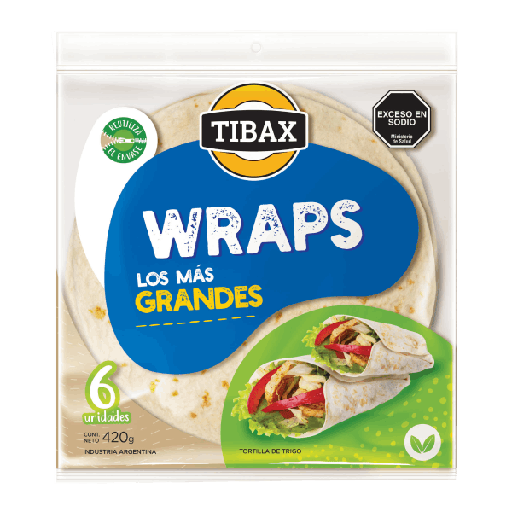 Wraps x 6 unidades - Tibax