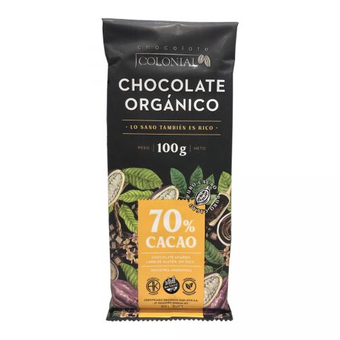 Barra de chocolate 60% orgánico 100g - Colonial
