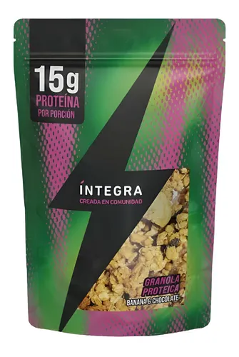 Granola Proteica x250grs. Banana y Chocolate - INTEGRA-