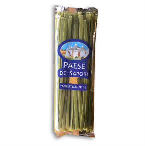 [200] Pasta de sémola c/ espinaca. Tagliatelle n°18 500g - Paese Dei Sapori 