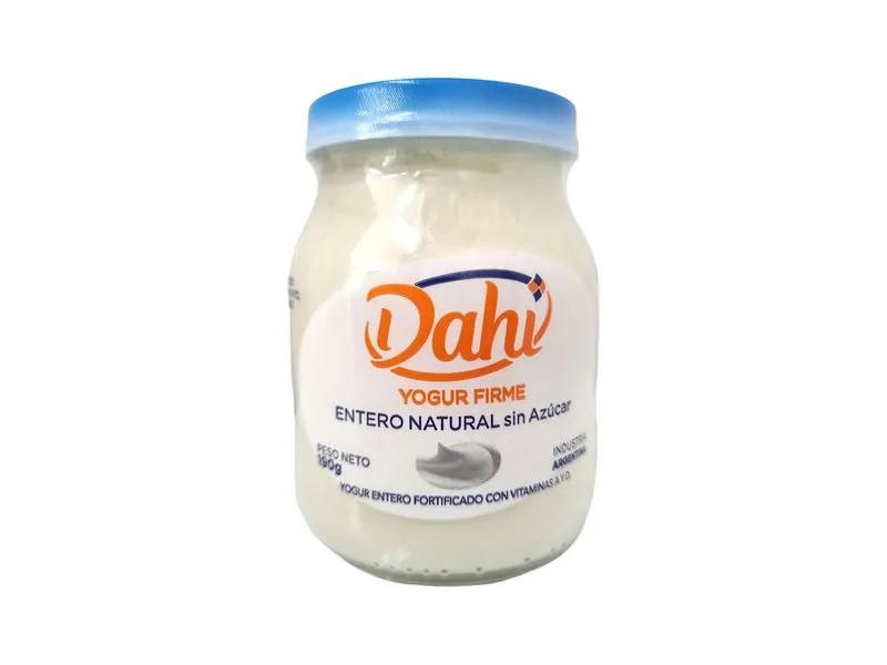 Yogurt entero natural con azúcar 190gr - Dahi