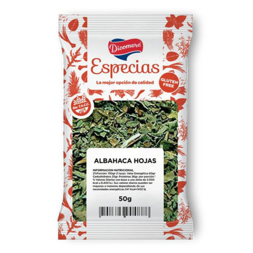 [535] Albahaca en hojas 25g SIN TACC - Dicomere